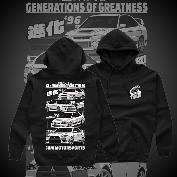 JDM | Generations of Greatness|Evo Heavyweight Hoodie