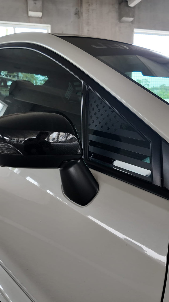 Front Quarter Window Decal (US Flag) | 2 PC 10