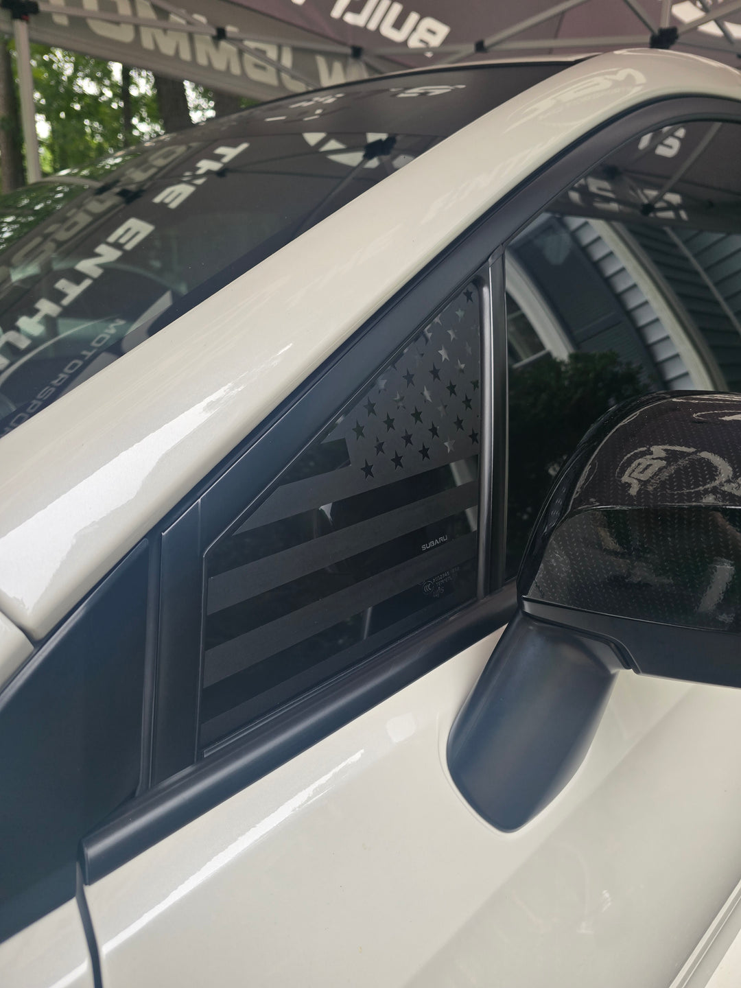 Front Triangle Window Glass Decorative Decal (US Flag)| Car window Vinyl Decal | 2 PC 10"x 8"| Flag Size 11x 8"