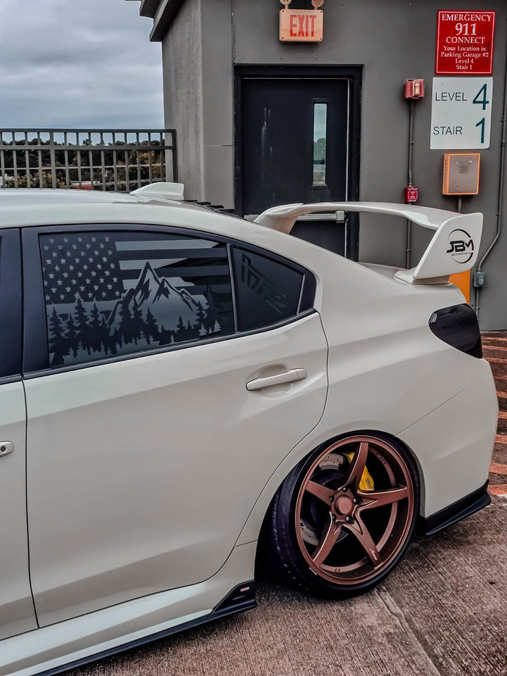 AmericanFlag rear Window| Graphic Decal |2 PC|  25"x15" | 30"x23"