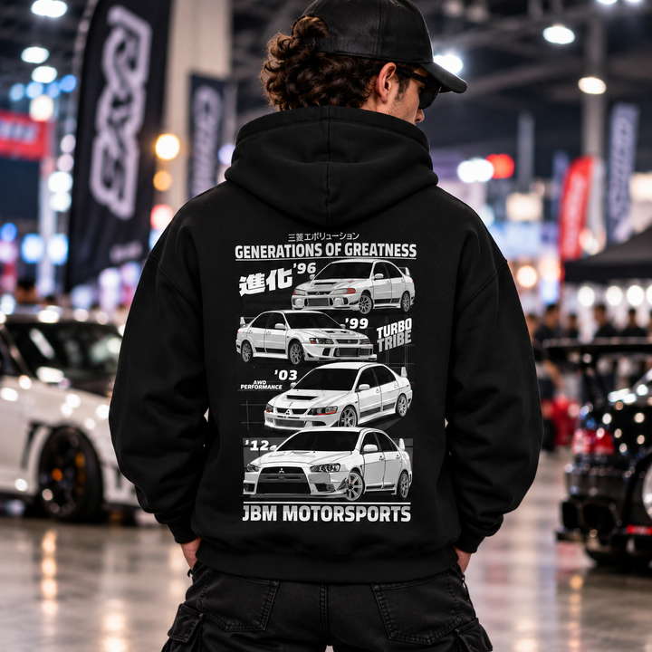 JDM | Generations of Greatness|Evo Heavyweight Hoodie