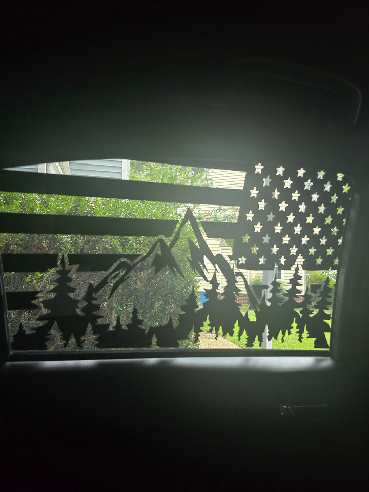AmericanFlag rear Window| Graphic Decal |2 PC|  25"x15" | 30"x23"